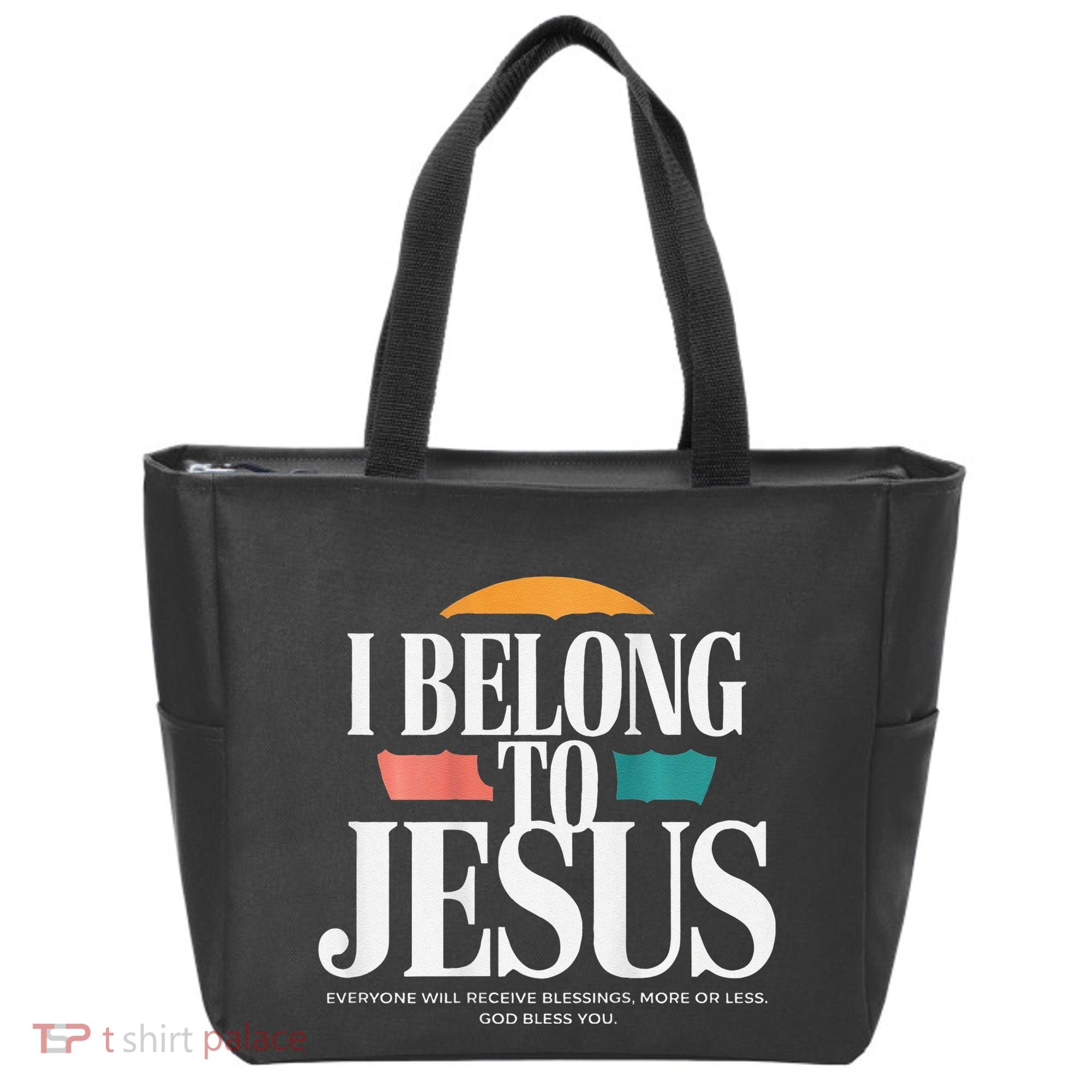 I Belong To Jesus Cross Minimalist Christian Tote Bag