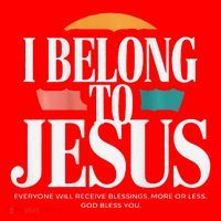 I Belong To Jesus Cross Minimalist Christian Santa Hat thumb 1