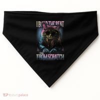 I Build The Beat From Scratch Funny Cosmic Dj Cat USA-Made Doggie Bandana thumb 0