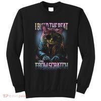 I Build The Beat From Scratch Funny Cosmic Dj Cat Sweatshirt thumb 0