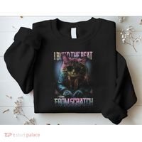 I Build The Beat From Scratch Funny Cosmic Dj Cat Sweatshirt thumb 2