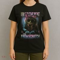 I Build The Beat From Scratch Funny Cosmic Dj Cat T-Shirt thumb 4