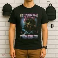 I Build The Beat From Scratch Funny Cosmic Dj Cat T-Shirt thumb 6