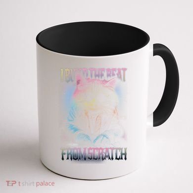 I Build The Beat From Scratch Funny Cosmic Dj Cat Coffee Mug back
