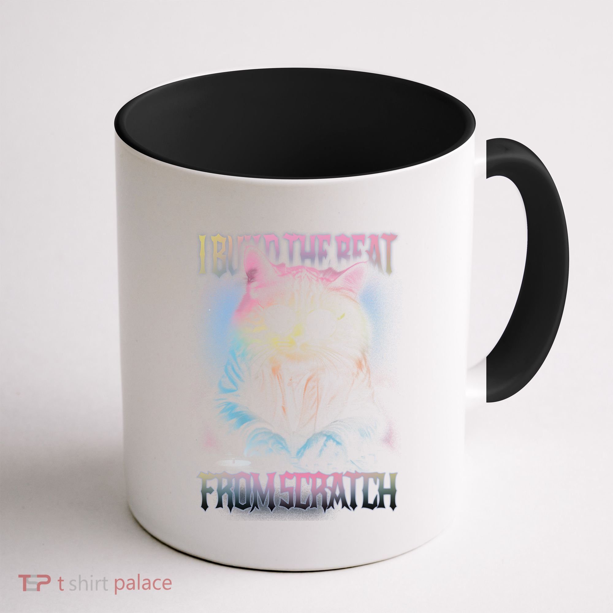 I Build The Beat From Scratch Funny Cosmic Dj Cat Coffee Mug