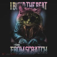 I Build The Beat From Scratch Funny Cosmic Dj Cat Women's Hoodie thumb 2