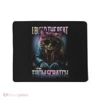 I Build The Beat From Scratch Funny Cosmic Dj Cat Mousepad thumb 0