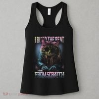 I Build The Beat From Scratch Funny Cosmic Dj Cat Women's Tank Top thumb 3