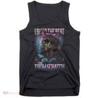 I Build The Beat From Scratch Funny Cosmic Dj Cat Tank Top thumb 0