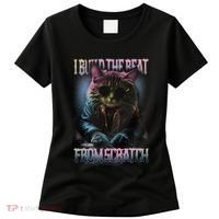 I Build The Beat From Scratch Funny Cosmic Dj Cat Women's T-Shirt thumb 0