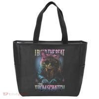 I Build The Beat From Scratch Funny Cosmic Dj Cat Tote Bag thumb 0