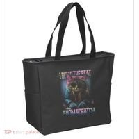 I Build The Beat From Scratch Funny Cosmic Dj Cat Tote Bag thumb 2