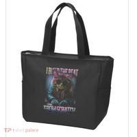 I Build The Beat From Scratch Funny Cosmic Dj Cat Tote Bag thumb 3