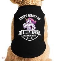 I Bulk Up Funny Unicorn Workout Training Doggie Tank thumb 0