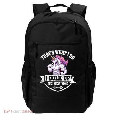 I Bulk Up Funny Unicorn Workout Training Backpack