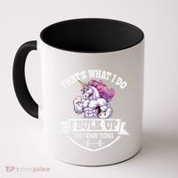 I Bulk Up Funny Unicorn Workout Training Coffee Mug thumb 0
