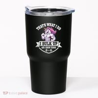 I Bulk Up Funny Unicorn Workout Training Tumbler thumb 0