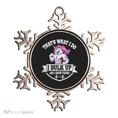 I Bulk Up Funny Unicorn Workout Training Ornament