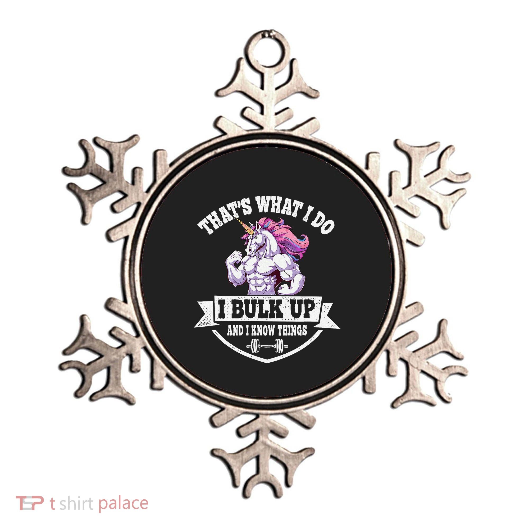 I Bulk Up Funny Unicorn Workout Training Ornament