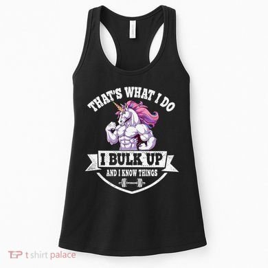 I Bulk Up Funny Unicorn Workout Training Women's Tank Top
