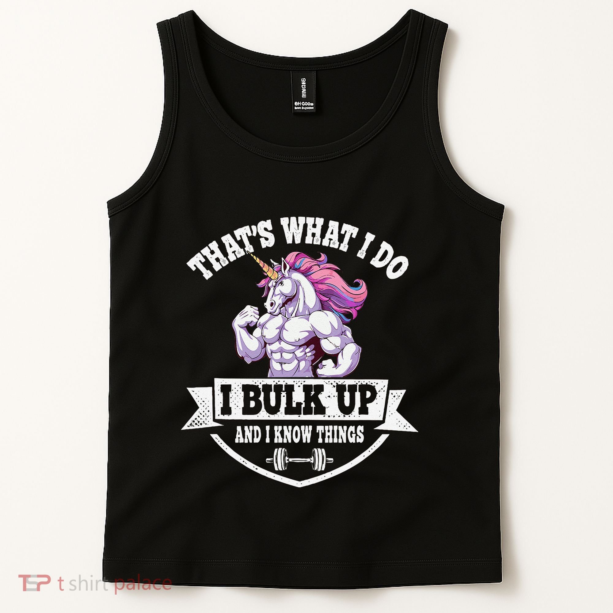 I Bulk Up Funny Unicorn Workout Training Tank Top