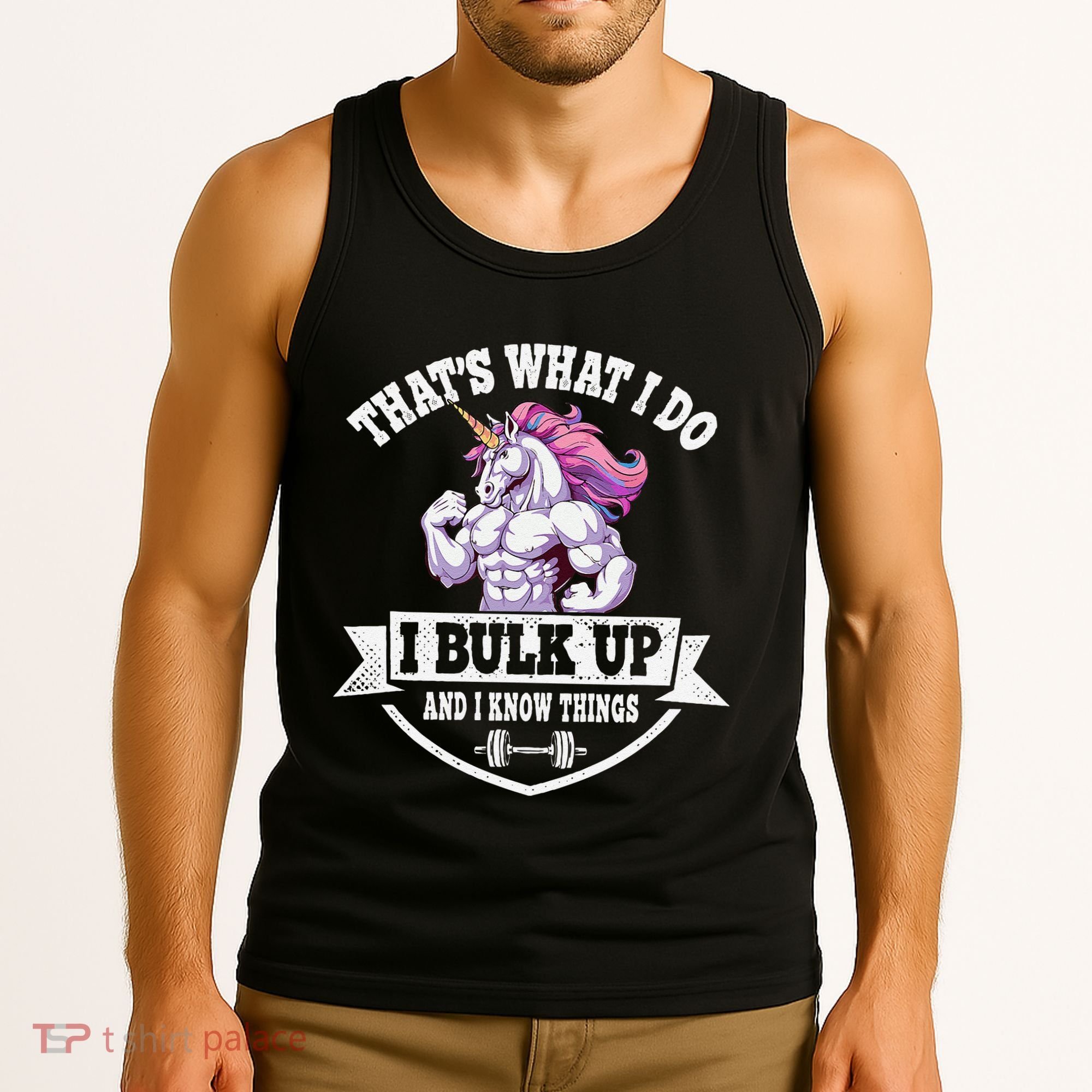 I Bulk Up Funny Unicorn Workout Training Tank Top