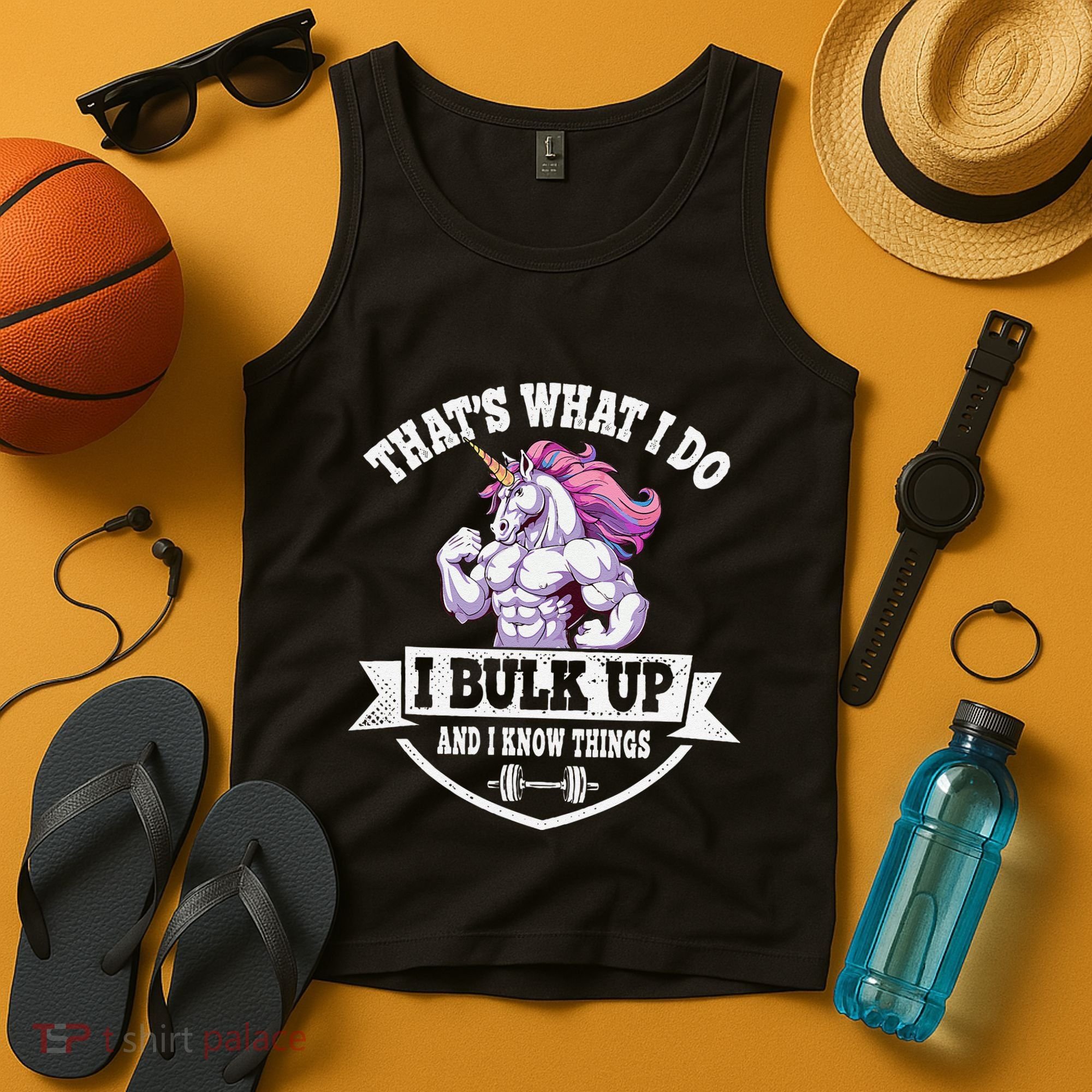 I Bulk Up Funny Unicorn Workout Training Tank Top