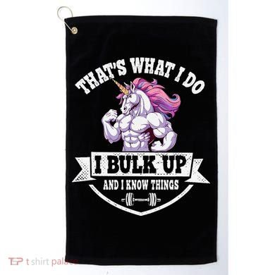 I Bulk Up Funny Unicorn Workout Training Golf Towel