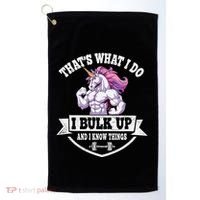 I Bulk Up Funny Unicorn Workout Training Golf Towel thumb 0