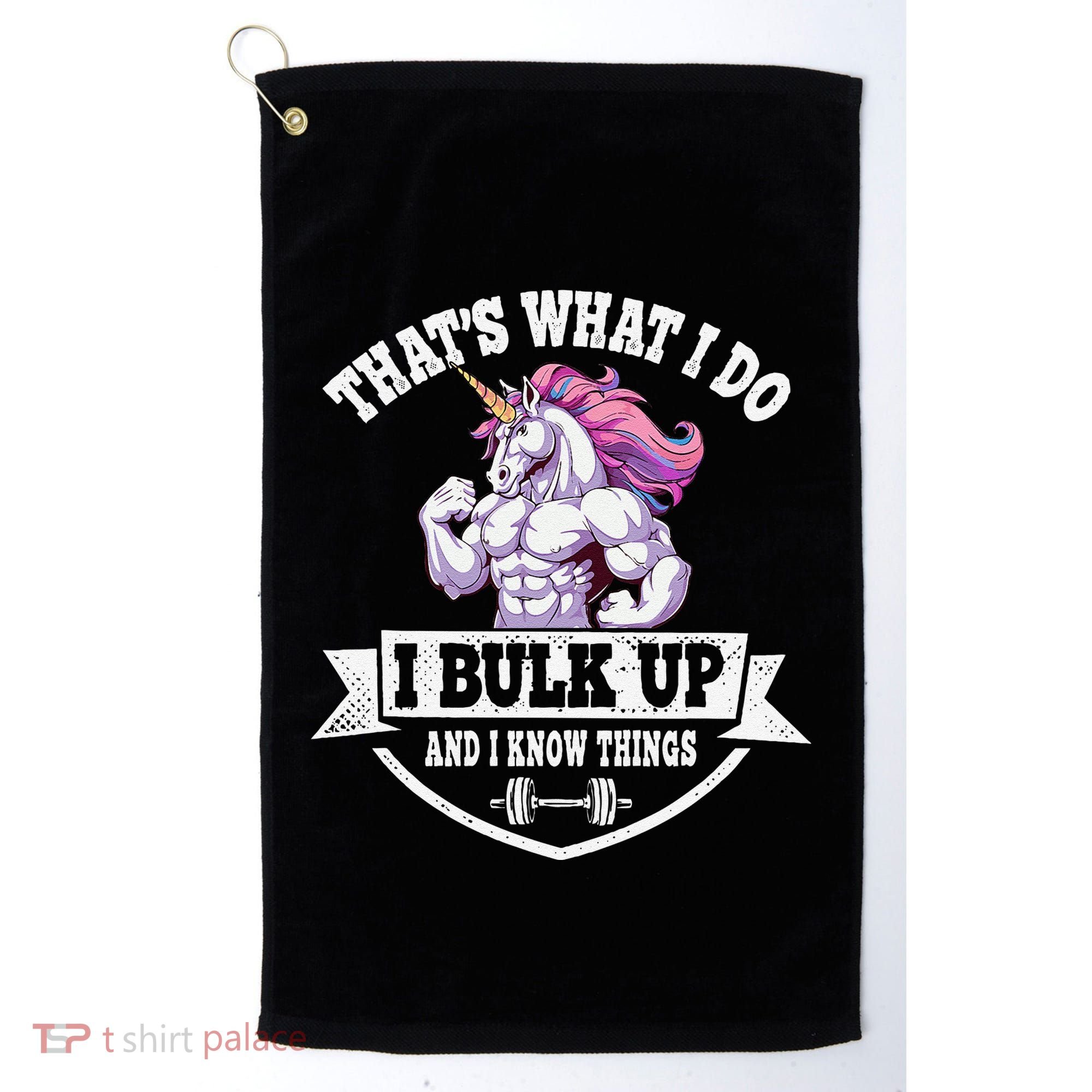 I Bulk Up Funny Unicorn Workout Training Golf Towel