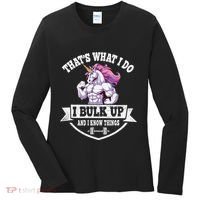 I Bulk Up Funny Unicorn Workout Training Women's Long Sleeve Shirt thumb 0