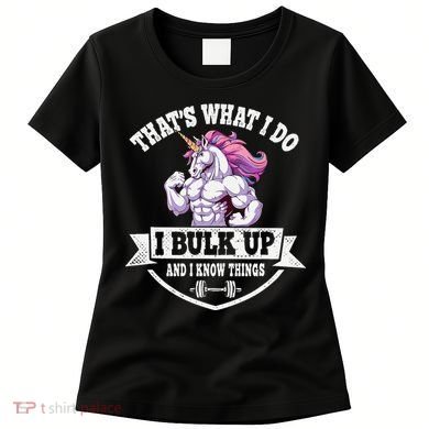 I Bulk Up Funny Unicorn Workout Training Women's T-Shirt