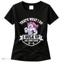 I Bulk Up Funny Unicorn Workout Training Women's T-Shirt thumb 0