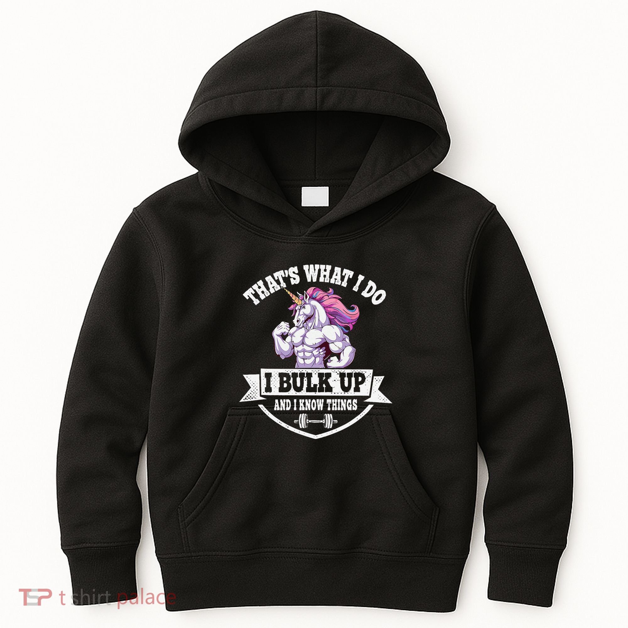 I Bulk Up Funny Unicorn Workout Training Kids Hoodie