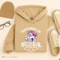 I Bulk Up Funny Unicorn Workout Training Hoodie thumb 4