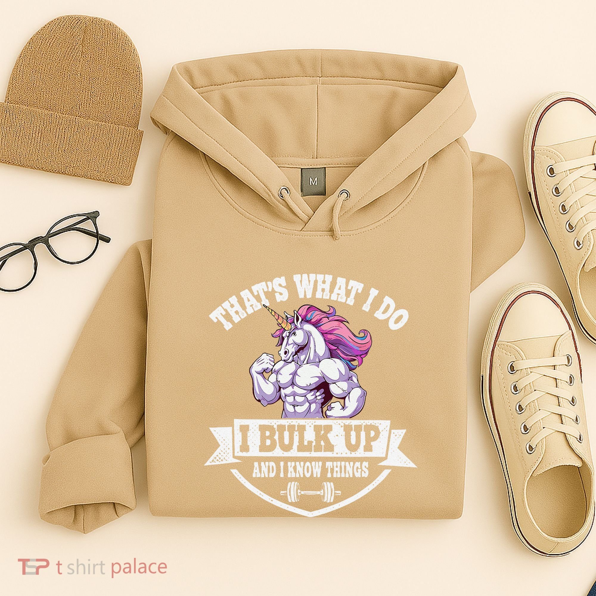 I Bulk Up Funny Unicorn Workout Training Hoodie