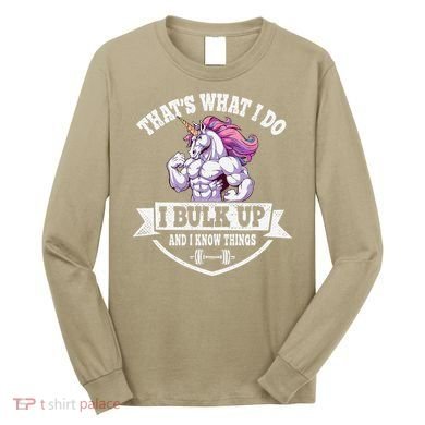 I Bulk Up Funny Unicorn Workout Training Long Sleeve Shirt