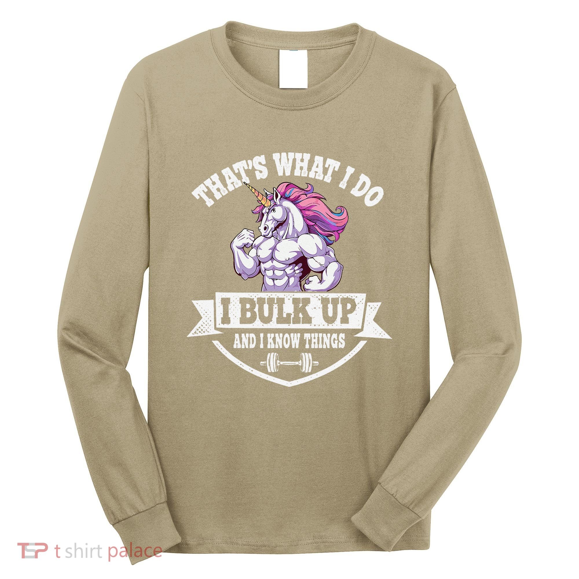 I Bulk Up Funny Unicorn Workout Training Long Sleeve Shirt