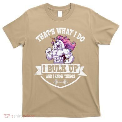 I Bulk Up Funny Unicorn Workout Training T-Shirt