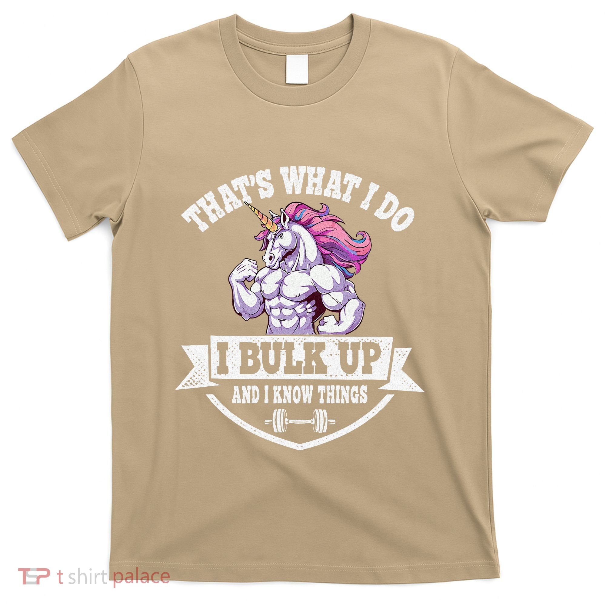 I Bulk Up Funny Unicorn Workout Training T-Shirt