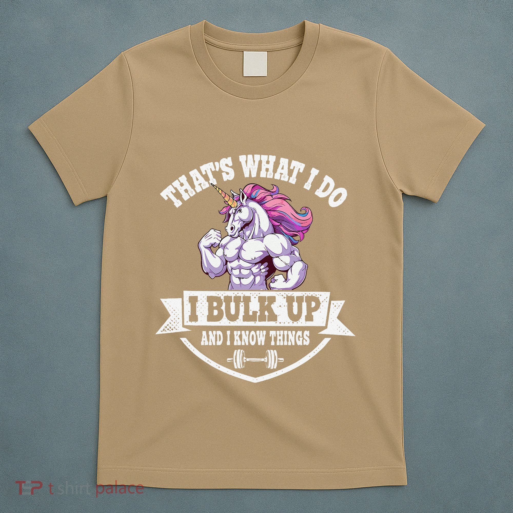 I Bulk Up Funny Unicorn Workout Training T-Shirt