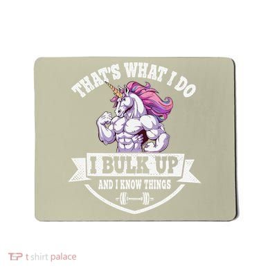 I Bulk Up Funny Unicorn Workout Training Mousepad