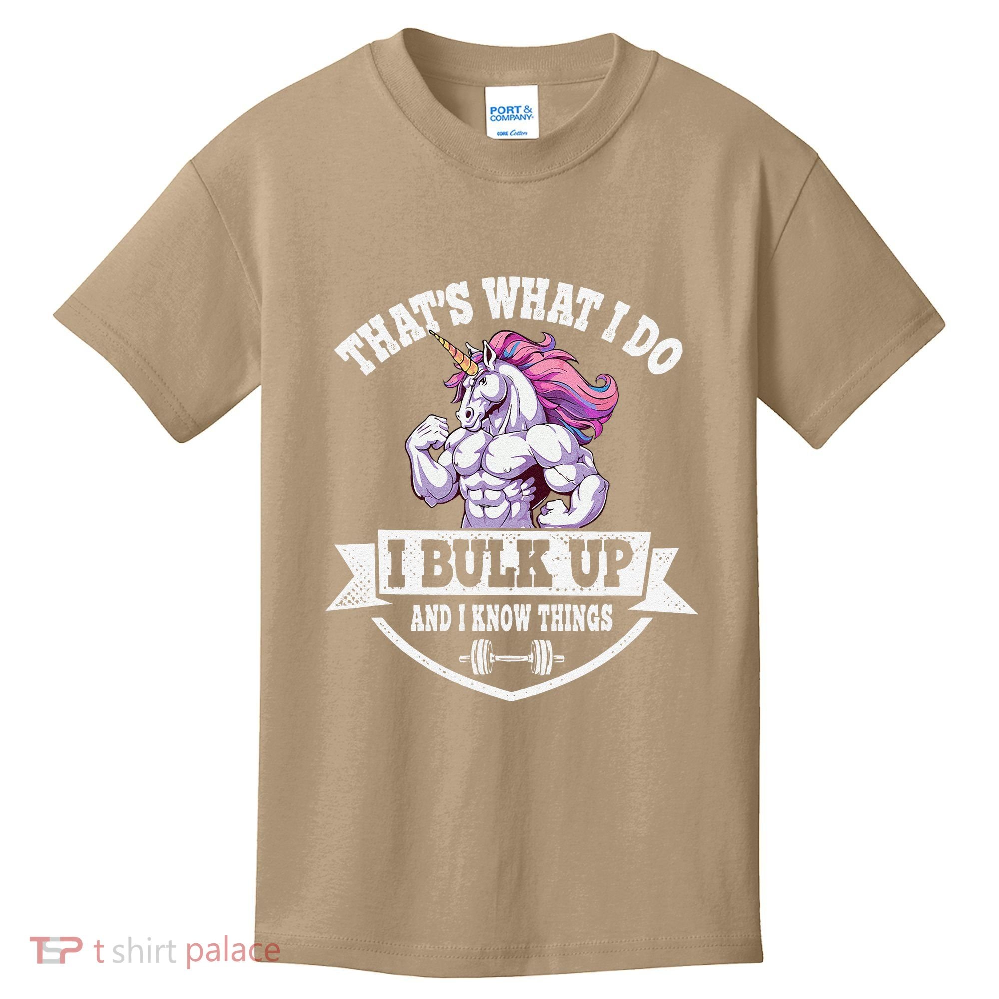 I Bulk Up Funny Unicorn Workout Training Kids T-Shirt