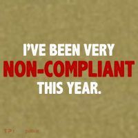 I've Been Very Non Compliant This Year Garment-Dyed Women's Muscle Tee thumb 6
