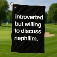 Introverted But Willing To Discuss Nephilim Golf Towel thumb 1