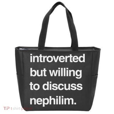 Introverted But Willing To Discuss Nephilim Tote Bag