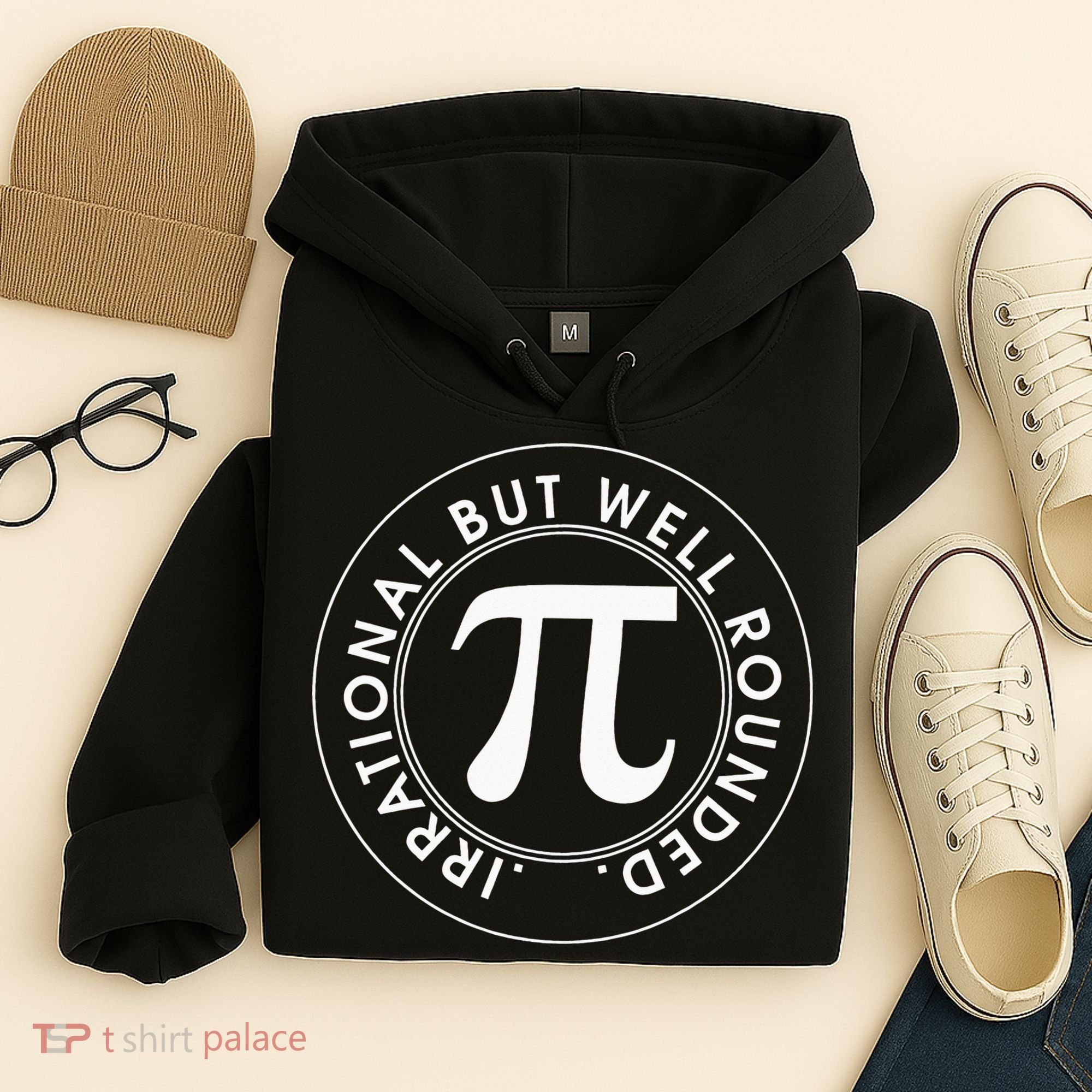 Irrational But Well Rounded Funny Pi Day 3.14 Mathematic Hoodie