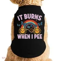 It Burns When I Pee Sun Rainbow  Doggie Tank thumb 0