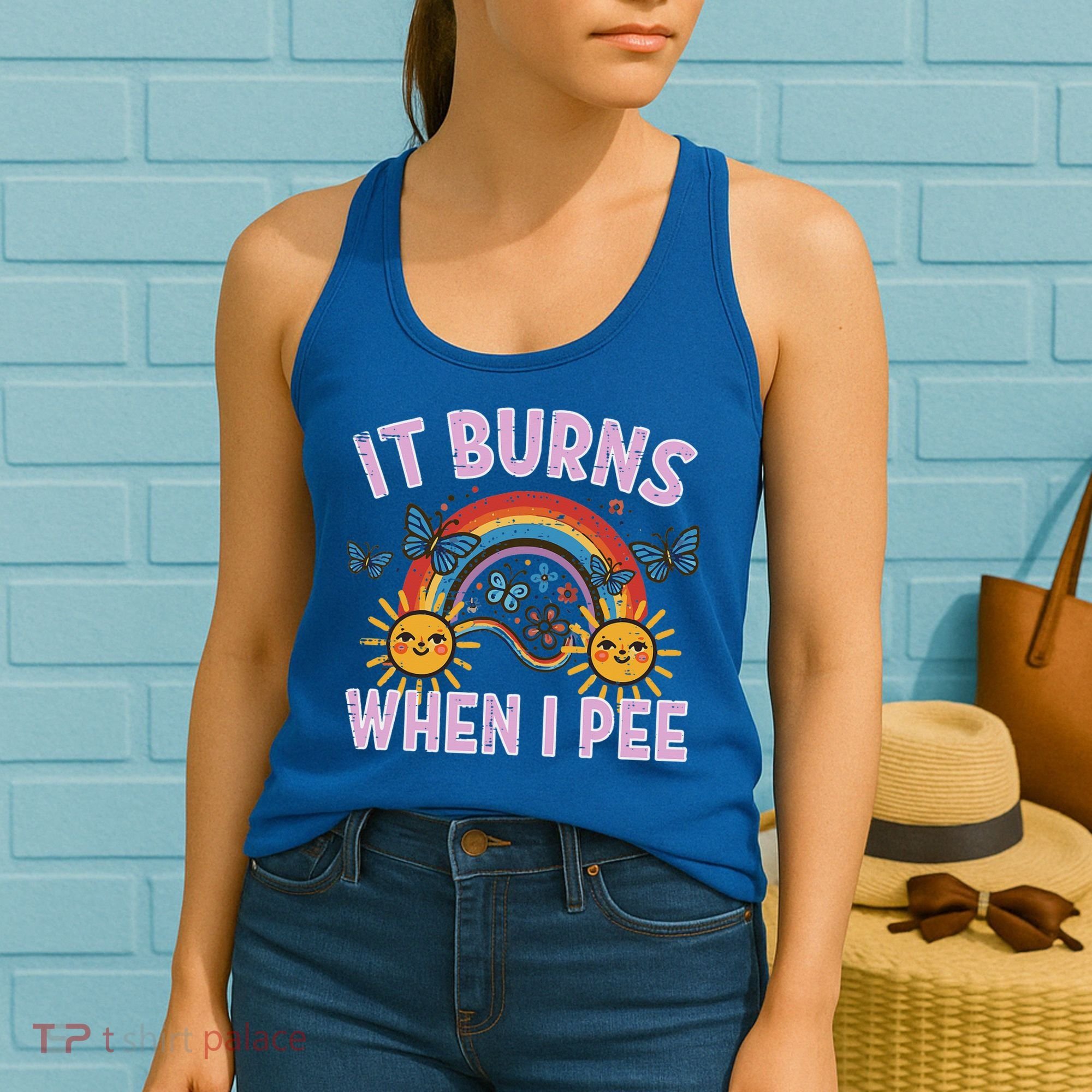 It Burns When I Pee Sun Rainbow  Women's Tank Top