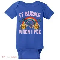 It Burns When I Pee Sun Rainbow  Baby Bodysuit thumb 0
